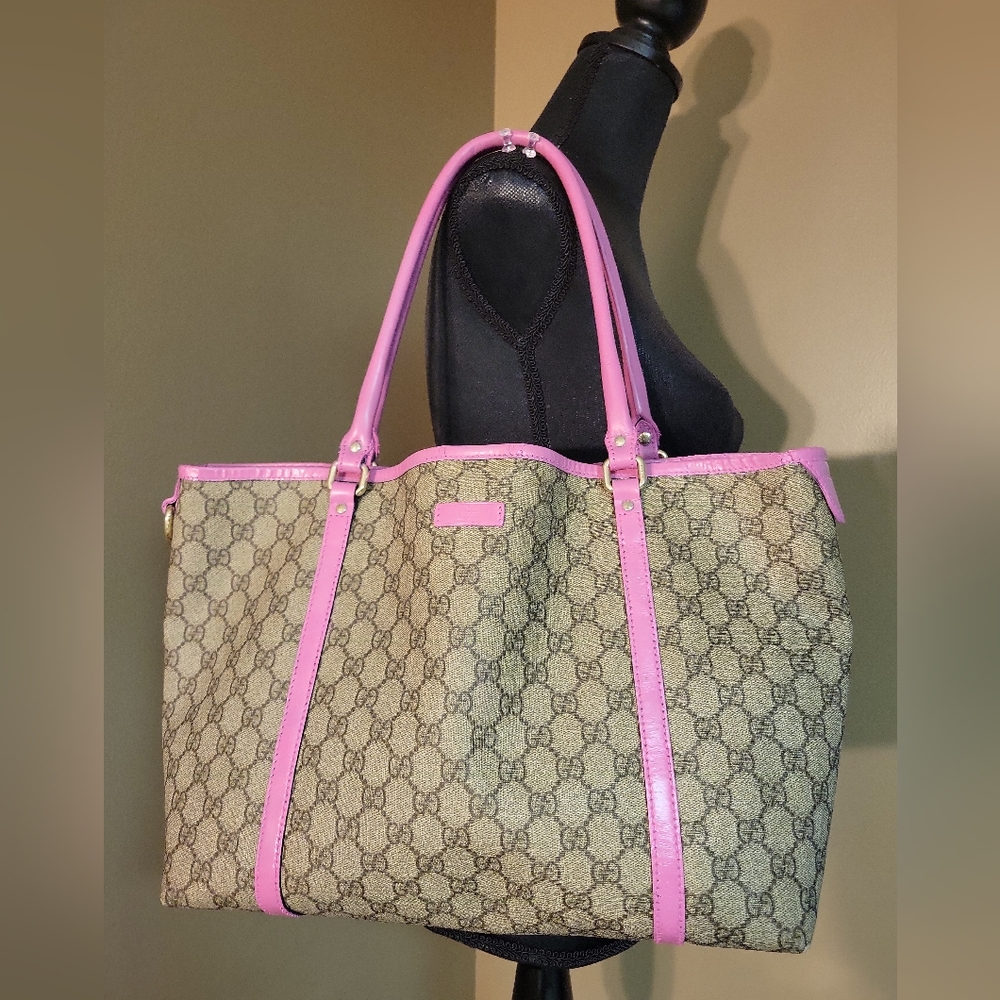 Guaranteed authentic GUCCI PVC COATED TOTE pre-owned